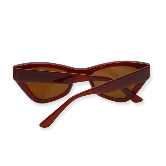 🆕Brown Cat Eye Brown Tinted Lens Sunglasses - Picture 2 of 4